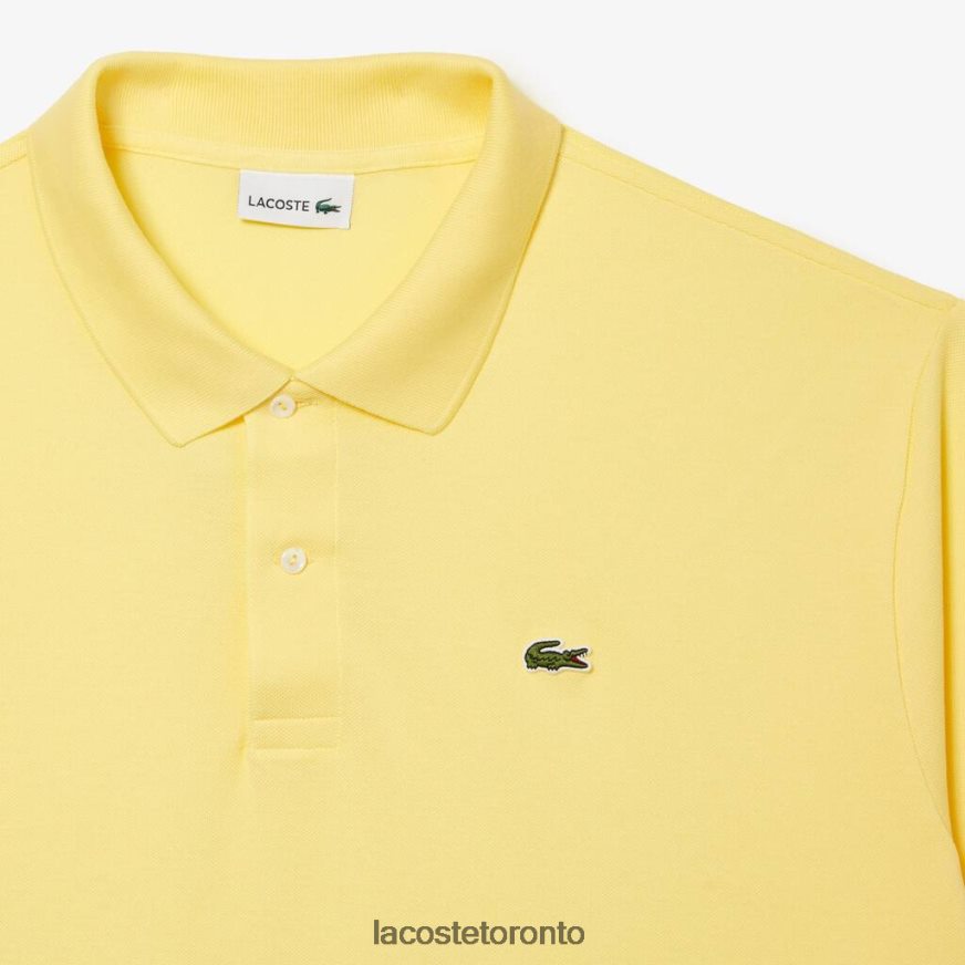 Clothing Lacoste Cotton Petit Pique Polo - Plus Size - Tall Yellow Men Z60BPR186