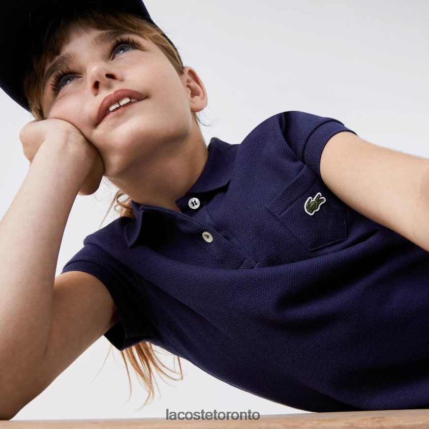 Clothing Lacoste Cotton Polo Dress Navy Blue Kids Z60BPR3083