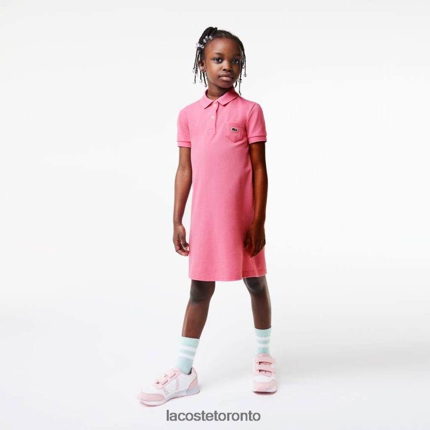 Clothing Lacoste Cotton Polo Dress Pink Kids Z60BPR3081