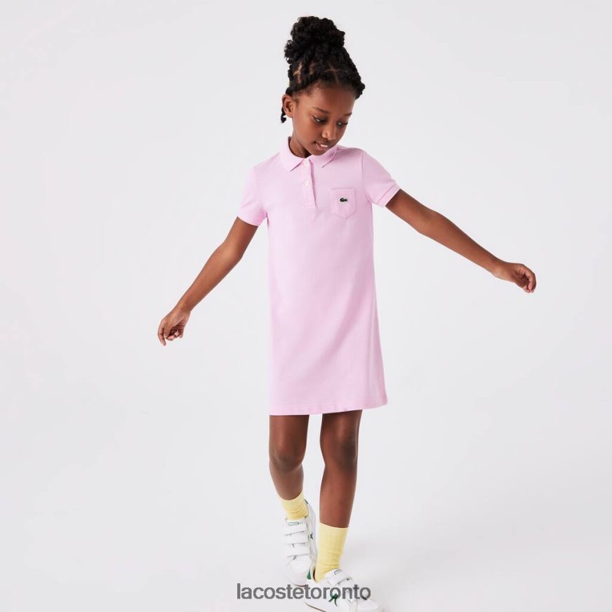 Clothing Lacoste Cotton Polo Dress Pink Kids Z60BPR3288