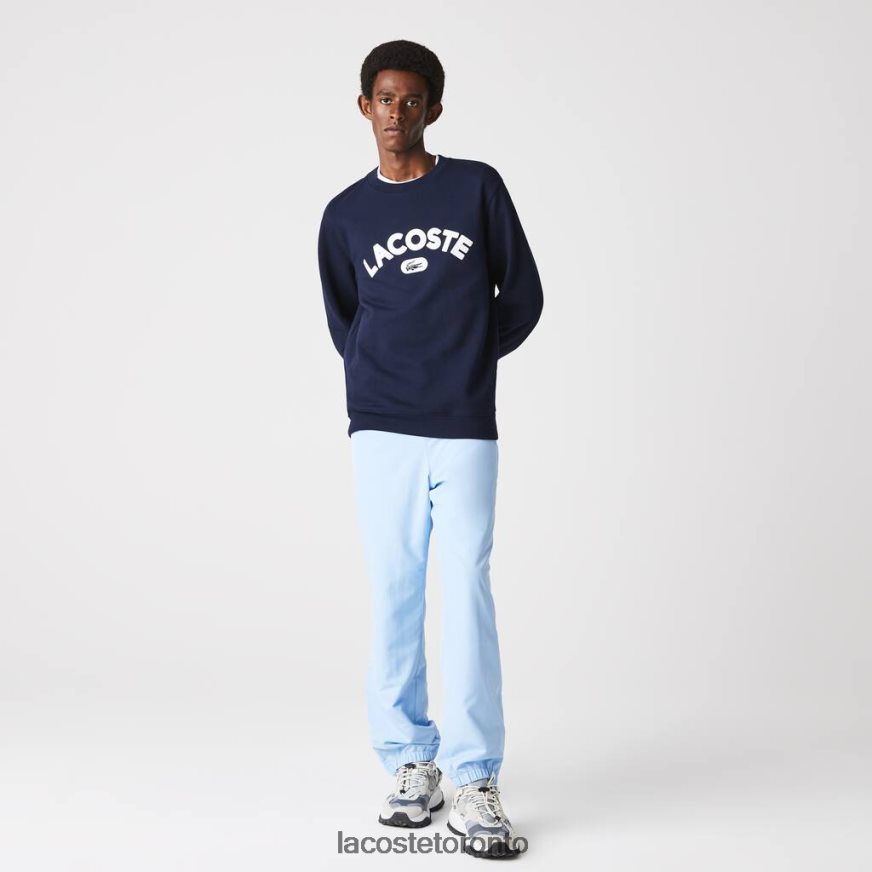 Clothing Lacoste Crew Neck Branded Terry Sweatshirt Navy Blue Men Z60BPR1160