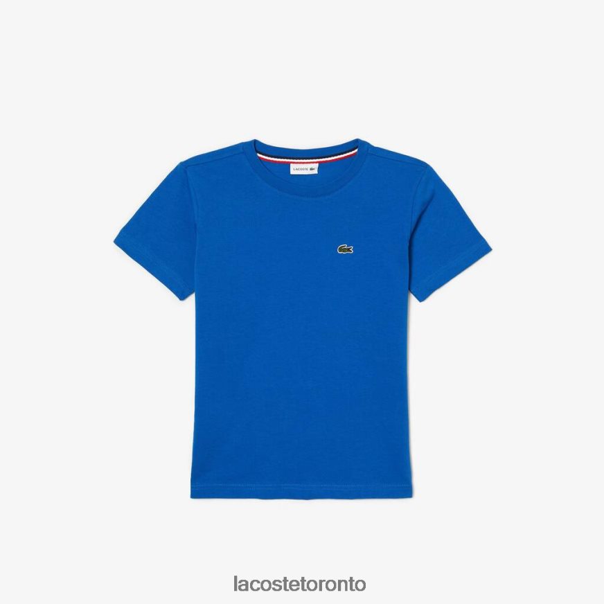 Clothing Lacoste Crew Neck Cotton Jersey T-Shirt Blue Kids Z60BPR2995