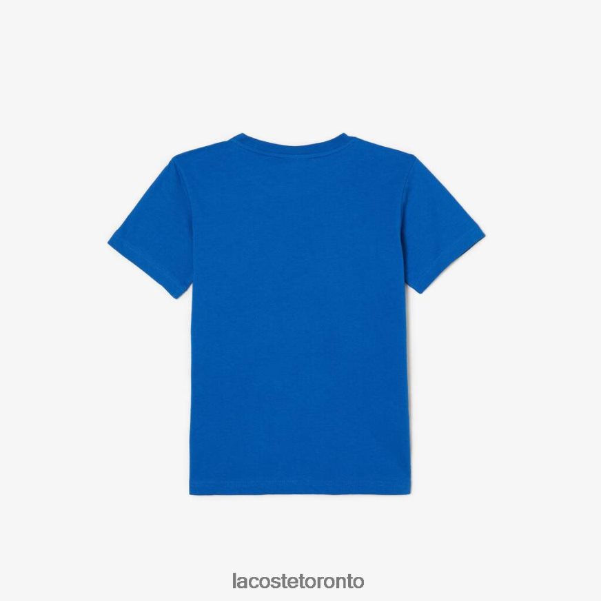 Clothing Lacoste Crew Neck Cotton Jersey T-Shirt Blue Kids Z60BPR2995