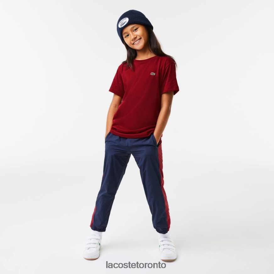 Clothing Lacoste Crew Neck Cotton Jersey T-Shirt Bordeaux Kids Z60BPR3165