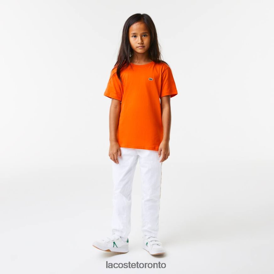 Clothing Lacoste Crew Neck Cotton Jersey T-Shirt Orange Kids Z60BPR3177