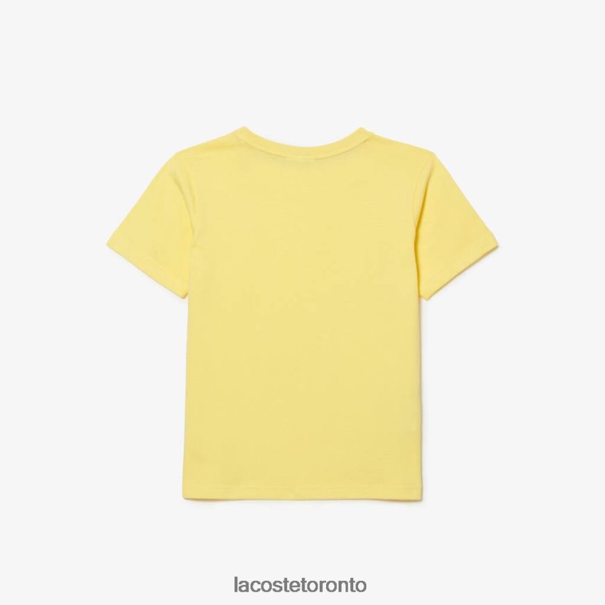 Clothing Lacoste Crew Neck Cotton Jersey T-Shirt Yellow Kids Z60BPR3132