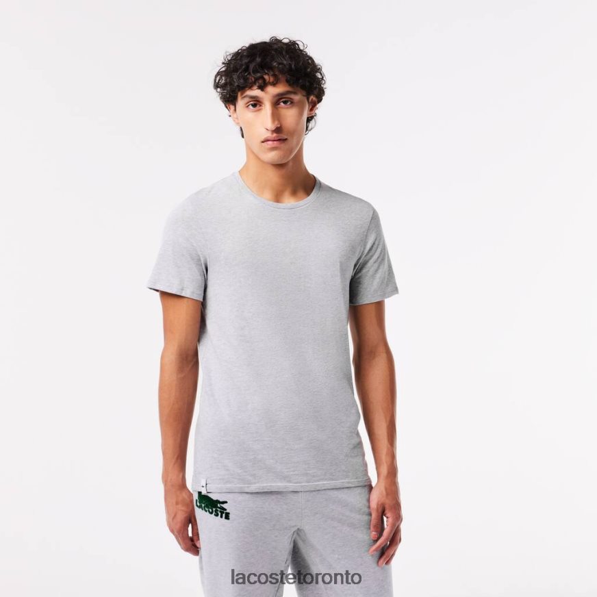 Clothing Lacoste Crew Neck Cotton T-Shirt 3-Pack White/Grey Chine/Black Men Z60BPR1349