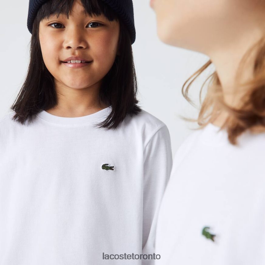 Clothing Lacoste Crew Neck Jersey T-Shirt White Kids Z60BPR3140