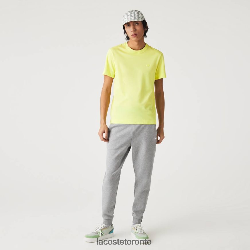 Clothing Lacoste Crew Neck Organic Cotton Pique Blend T-Shirt Flashy Yellow Men Z60BPR641