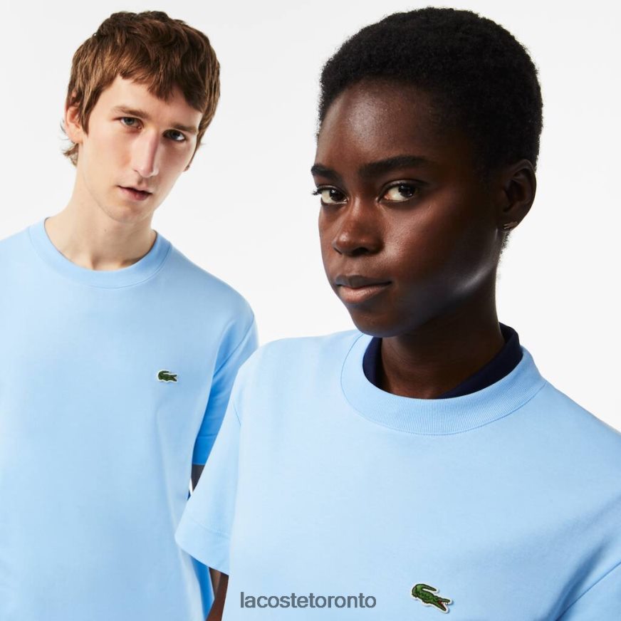 Clothing Lacoste Crew Neck Organic Cotton T-Shirt Blue Unisex Z60BPR735