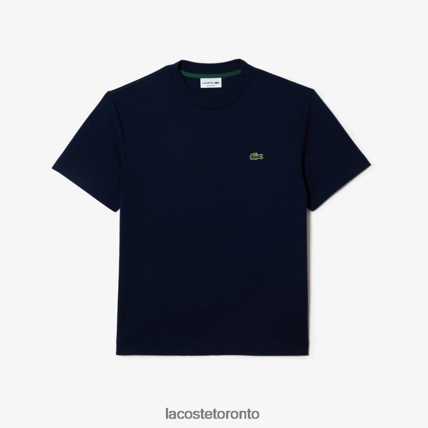 Clothing Lacoste Crew Neck Organic Cotton T-Shirt Navy Blue Unisex Z60BPR96