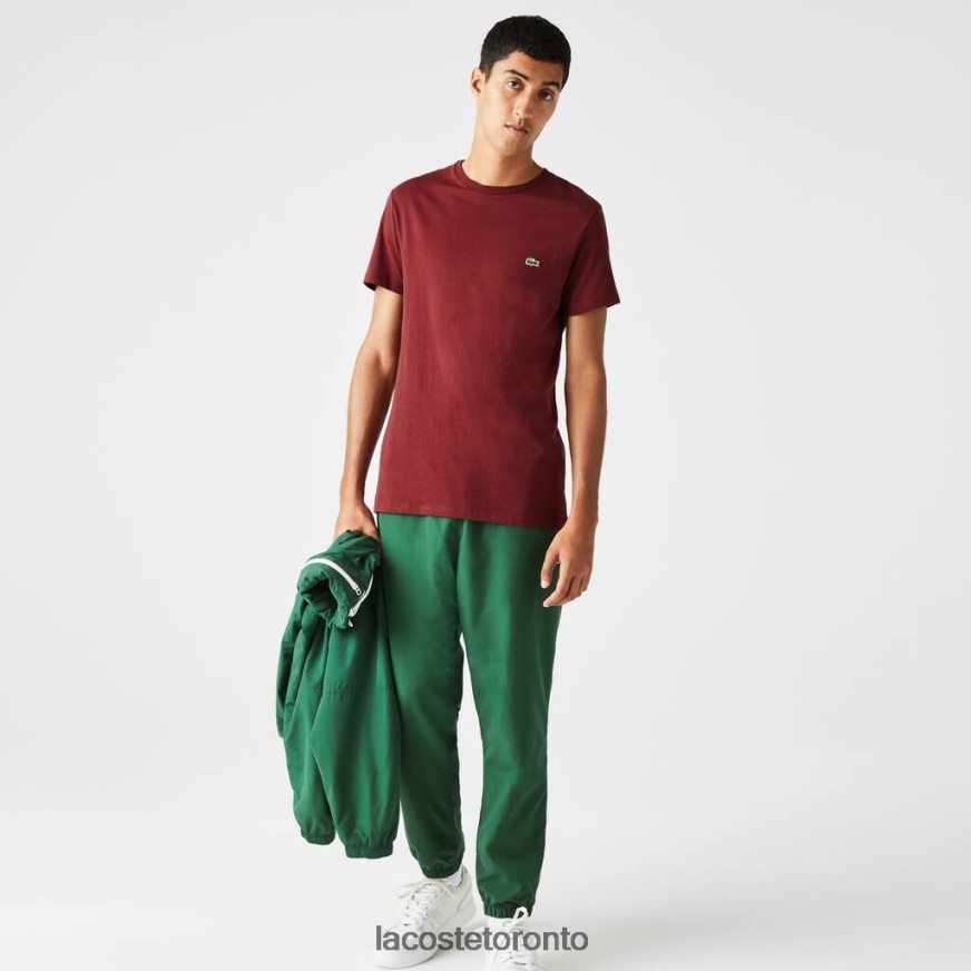 Clothing Lacoste Crew Neck Pima Cotton Jersey T-Shirt Bordeaux Men Z60BPR818