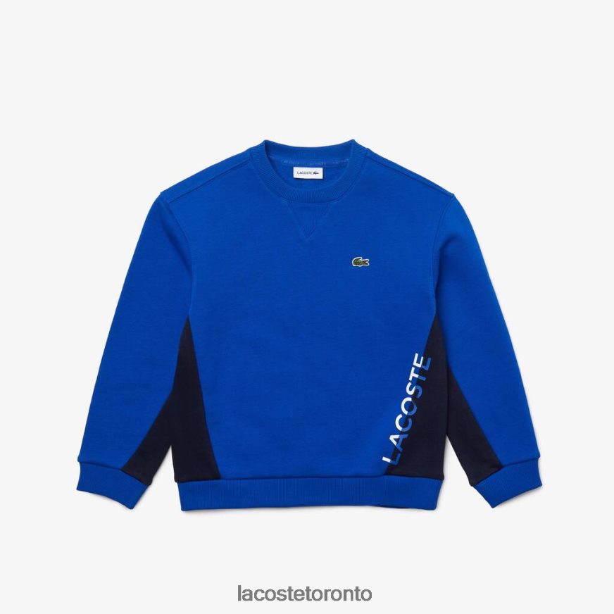 Clothing Lacoste Crewneck Fleece Sweatshirt Blue/Navy Blue Kids Z60BPR3265