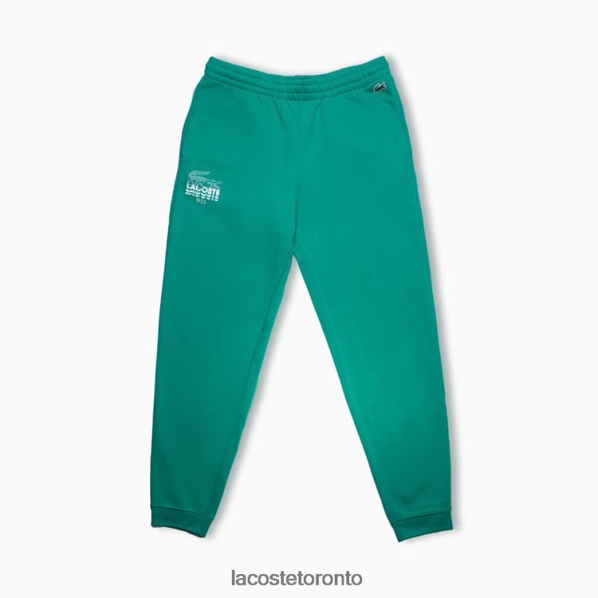 Clothing Lacoste Crocodile Branding Cotton Fleece Jogging Pants Green Men Z60BPR1094