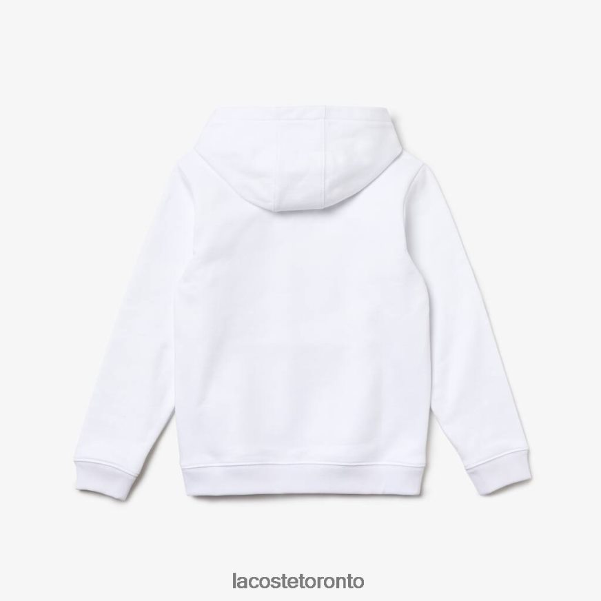 Clothing Lacoste Crocodile Cotton Hoodie White Kids Z60BPR3202