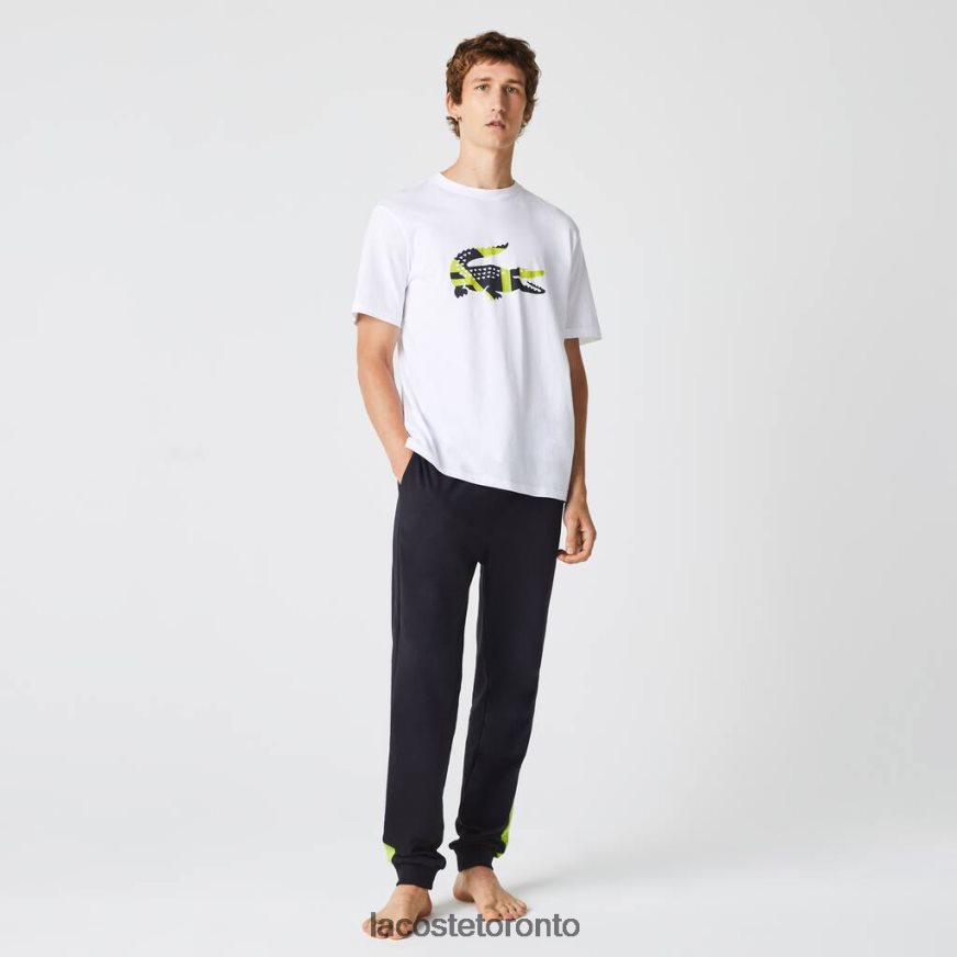 Clothing Lacoste Graphic Print Cotton Jersey T-Shirt White Men Z60BPR1628