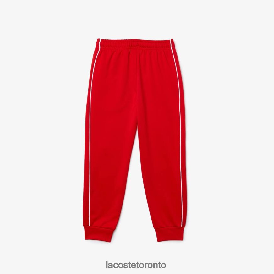 Clothing Lacoste Heritage Fleece Jogging Pants Red/White Kids Z60BPR3229