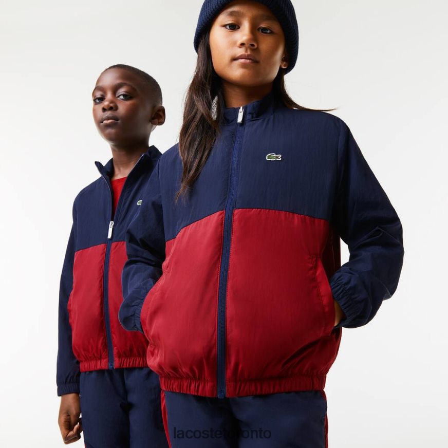 Clothing Lacoste High-Neck Colorblock Jacket Navy Blue/Bordeaux Kids Z60BPR3219