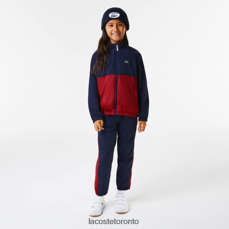 Clothing Lacoste High-Neck Colorblock Jacket Navy Blue/Bordeaux Kids Z60BPR3219