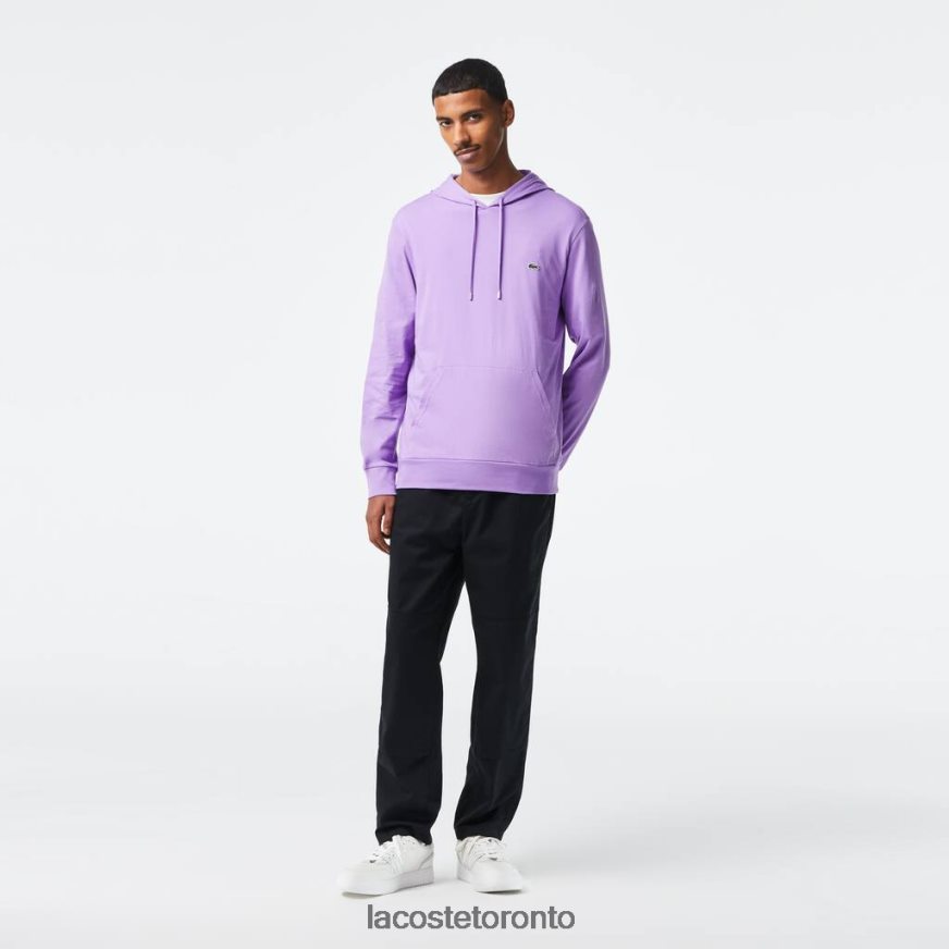 Clothing Lacoste Hooded Cotton Jersey Sweatshirt Purple Men Z60BPR790