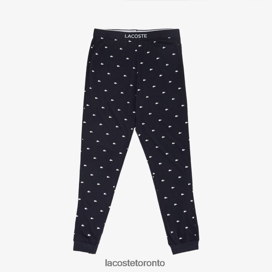 Clothing Lacoste Jersey Pajama Pants Black/White Men Z60BPR1352