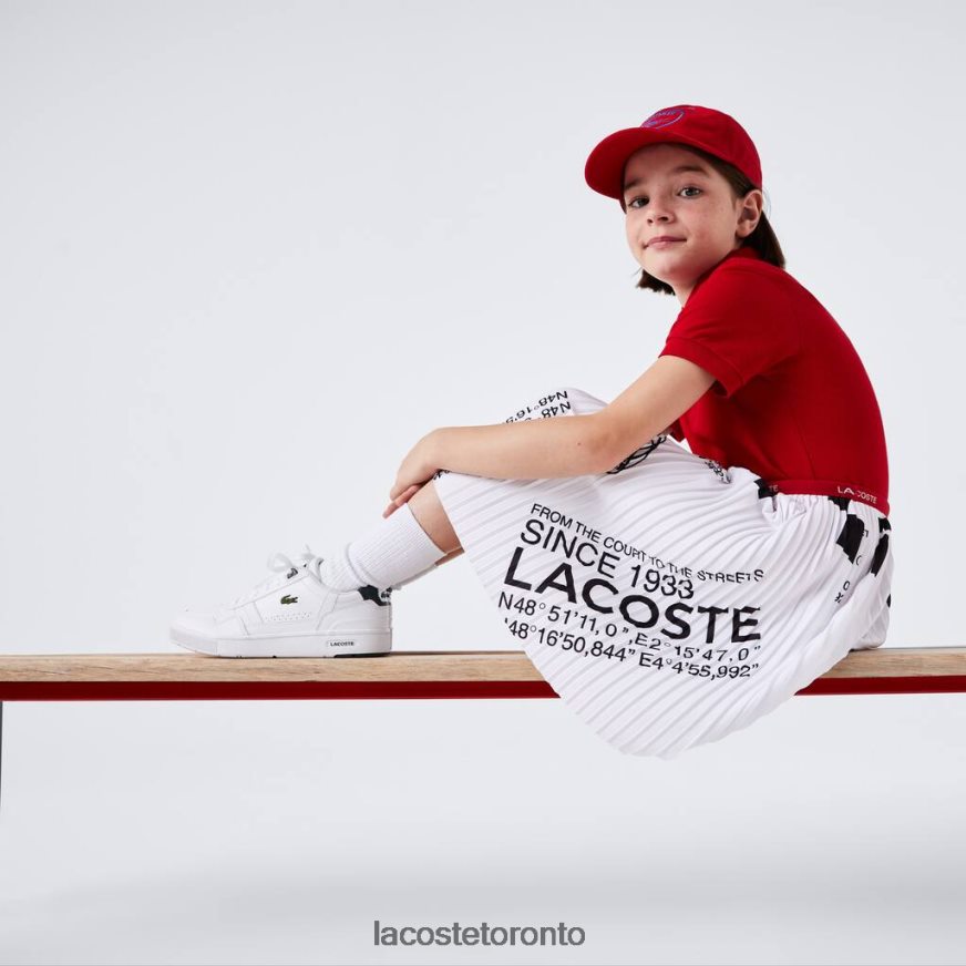 Clothing Lacoste Jersey Pleated Skirt White Kids Z60BPR3291