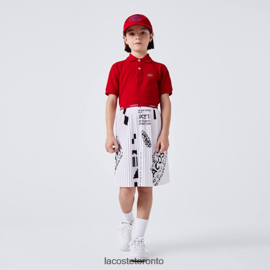 Clothing Lacoste Jersey Pleated Skirt White Kids Z60BPR3291