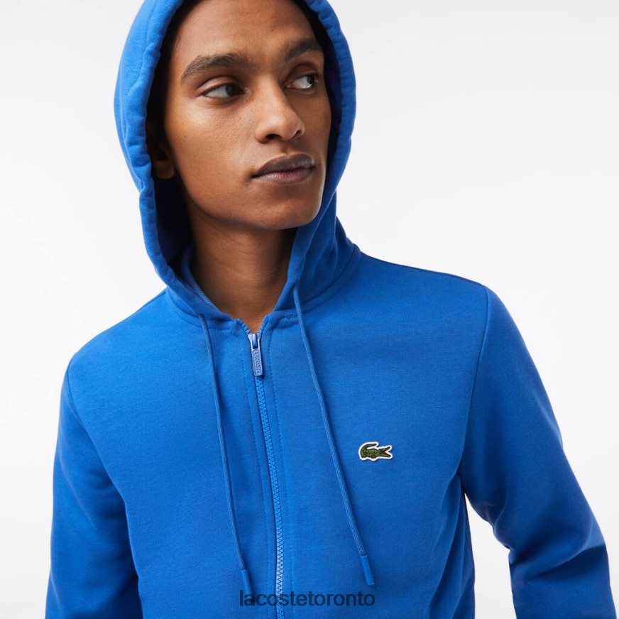 Clothing Lacoste Kangaroo Pocket Fleece Zipped Sweatshirt Blue Men Z60BPR298