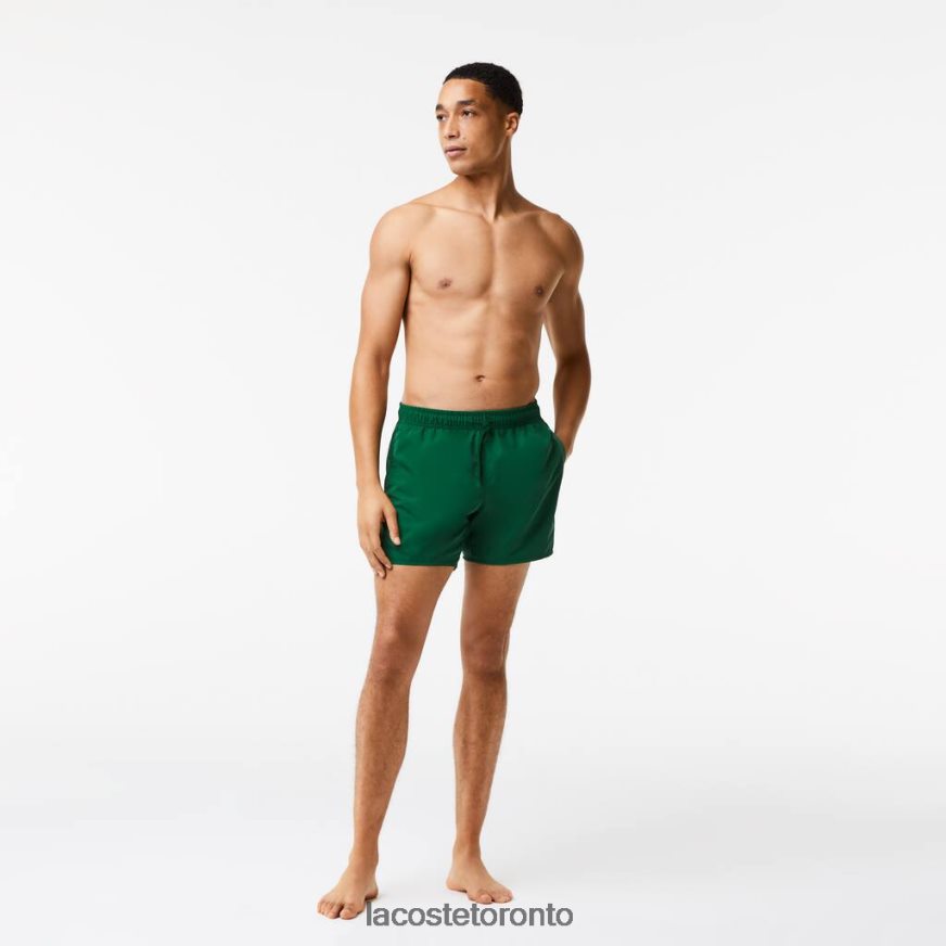 Clothing Lacoste Light Quick-Dry Swim Shorts Green/Navy Blue Men Z60BPR540