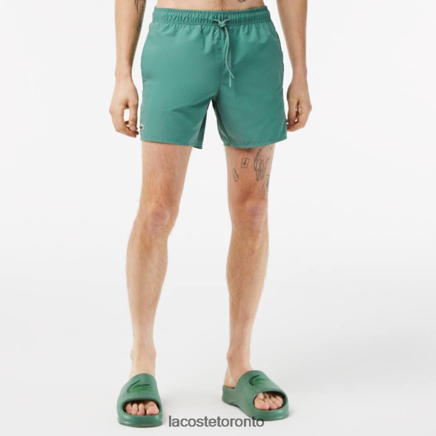 Clothing Lacoste Light Quick-Dry Swim Shorts Khaki Green/Green Men Z60BPR546