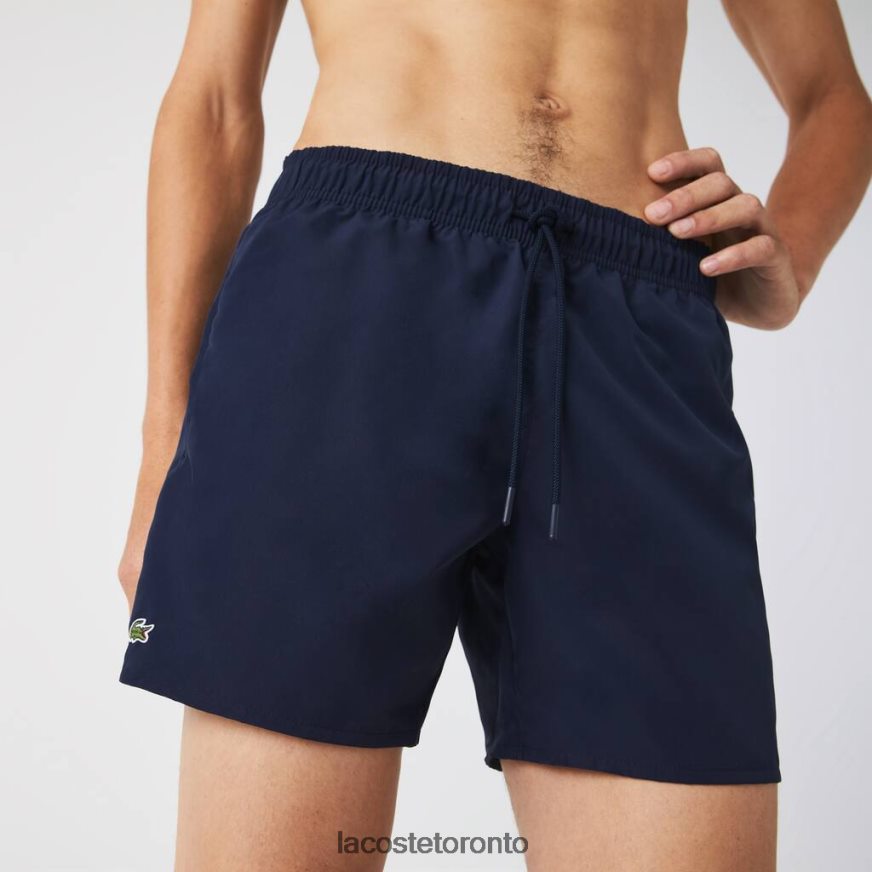 Clothing Lacoste Light Quick-Dry Swim Shorts Navy Blue/Black Men Z60BPR541