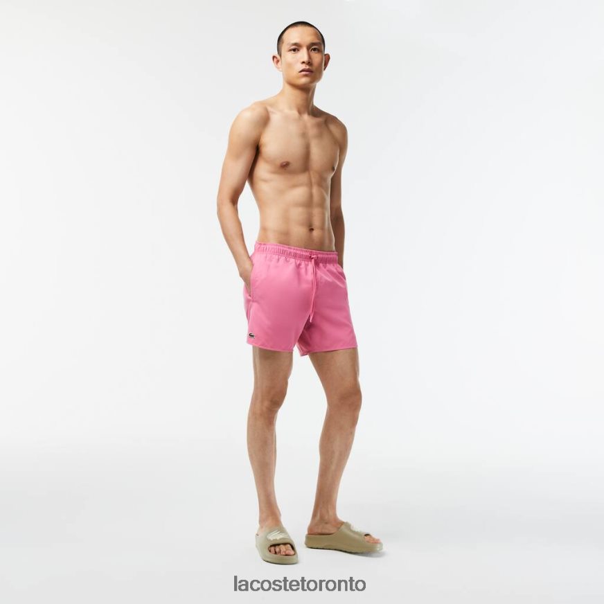 Clothing Lacoste Light Quick-Dry Swim Shorts Pink/Green Men Z60BPR533