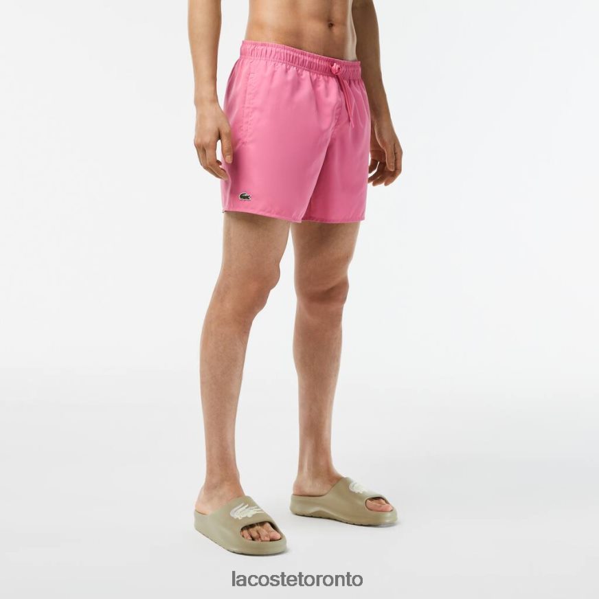 Clothing Lacoste Light Quick-Dry Swim Shorts Pink/Green Men Z60BPR533