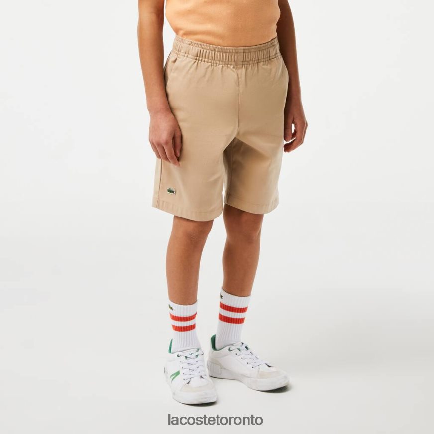 Clothing Lacoste Lightweight Cotton Gabardine Bermuda Shorts Beige Kids Z60BPR3107