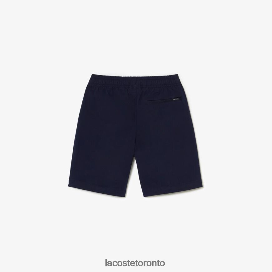 Clothing Lacoste Lightweight Cotton Gabardine Bermuda Shorts Navy Blue Kids Z60BPR3106