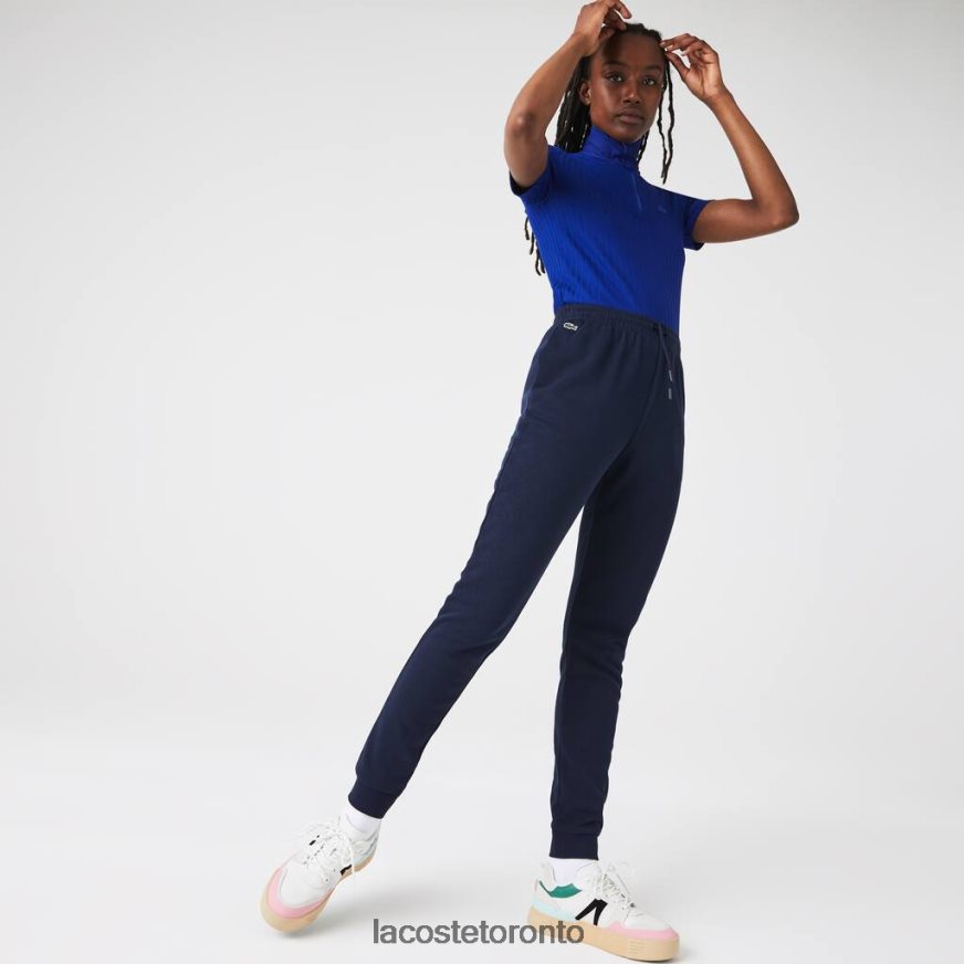 Clothing Lacoste Lightweight Fleece Jogging Pants Navy Blue Women Z60BPR2593