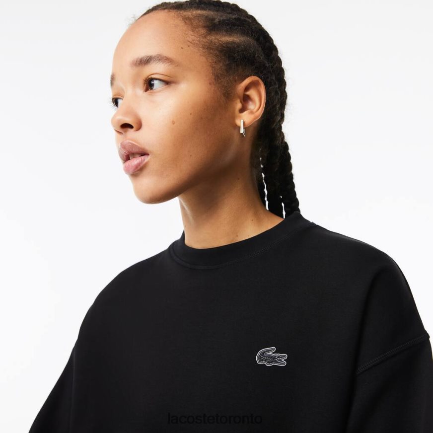 Clothing Lacoste Logo Back Sweatshirt Black Women Z60BPR2391