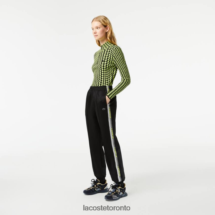 Clothing Lacoste Logo Stripe Track Pants Black Women Z60BPR2406