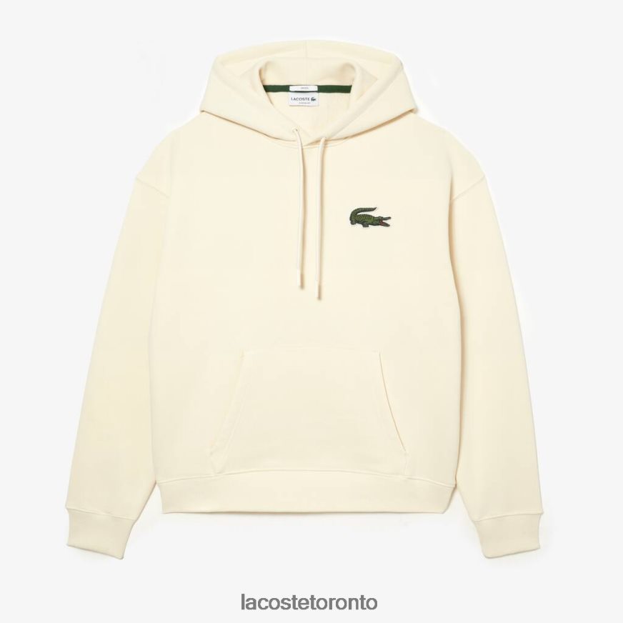 Clothing Lacoste Loose Fit Hooded Organic Cotton Sweatshirt White Unisex Z60BPR365