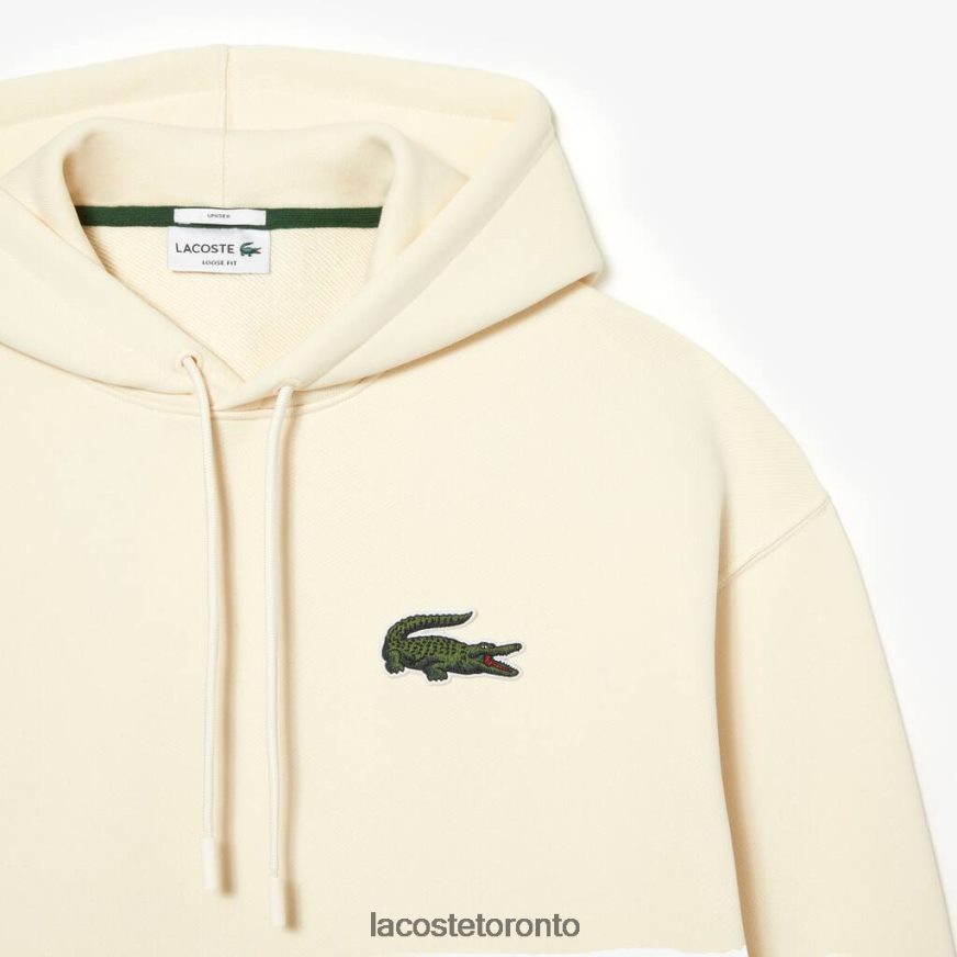 Clothing Lacoste Loose Fit Hooded Organic Cotton Sweatshirt White Unisex Z60BPR365