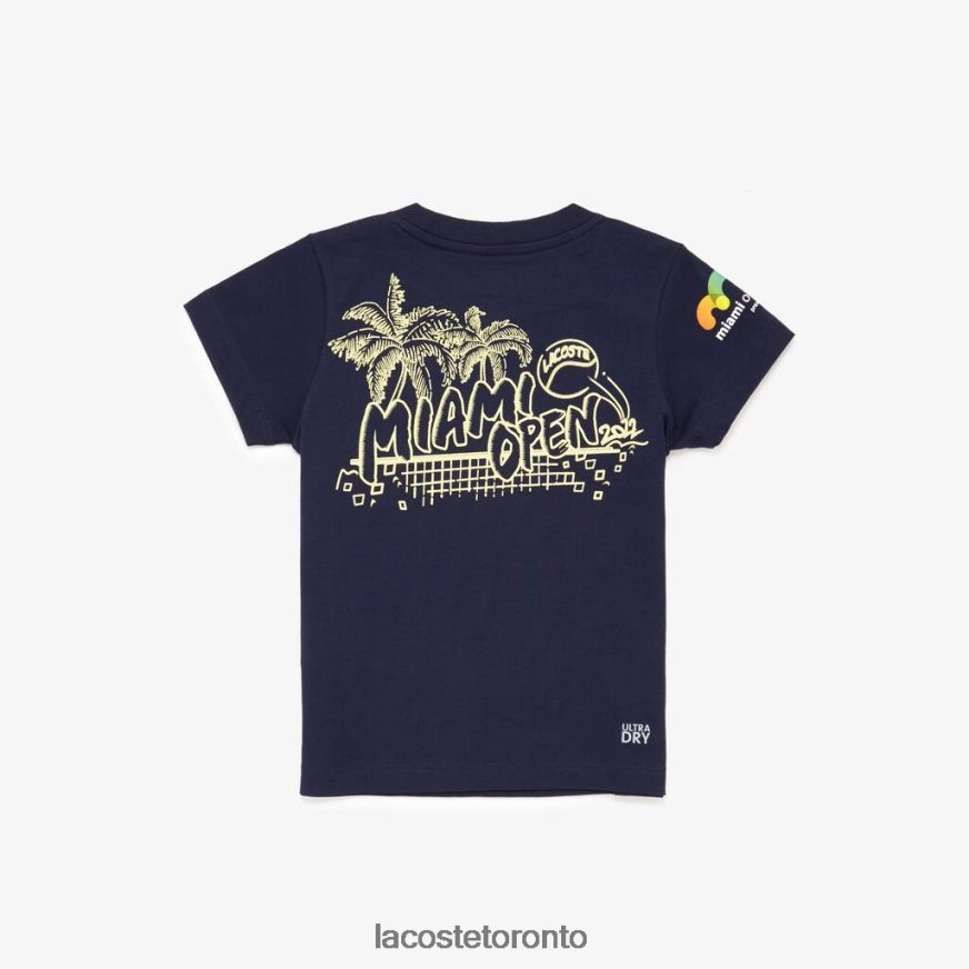 Clothing Lacoste Miami Open Graphic Logo T-shirt Navy Blue Kids Z60BPR3176