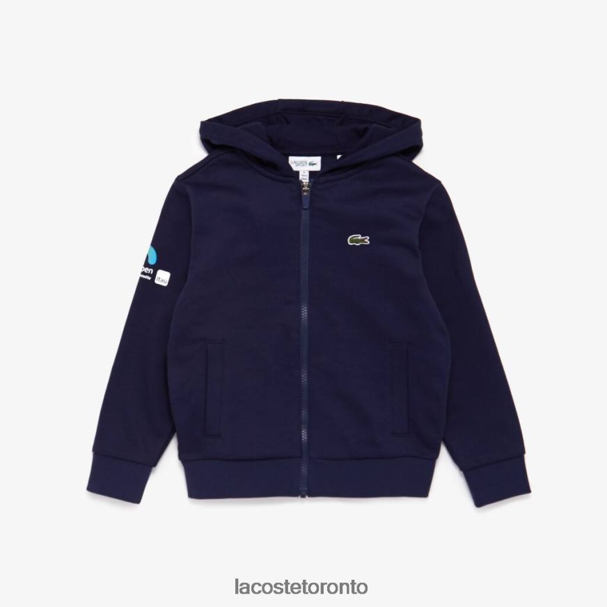 Clothing Lacoste Miami Open Hooded Sweatshirt Navy Blue Kids Z60BPR3257