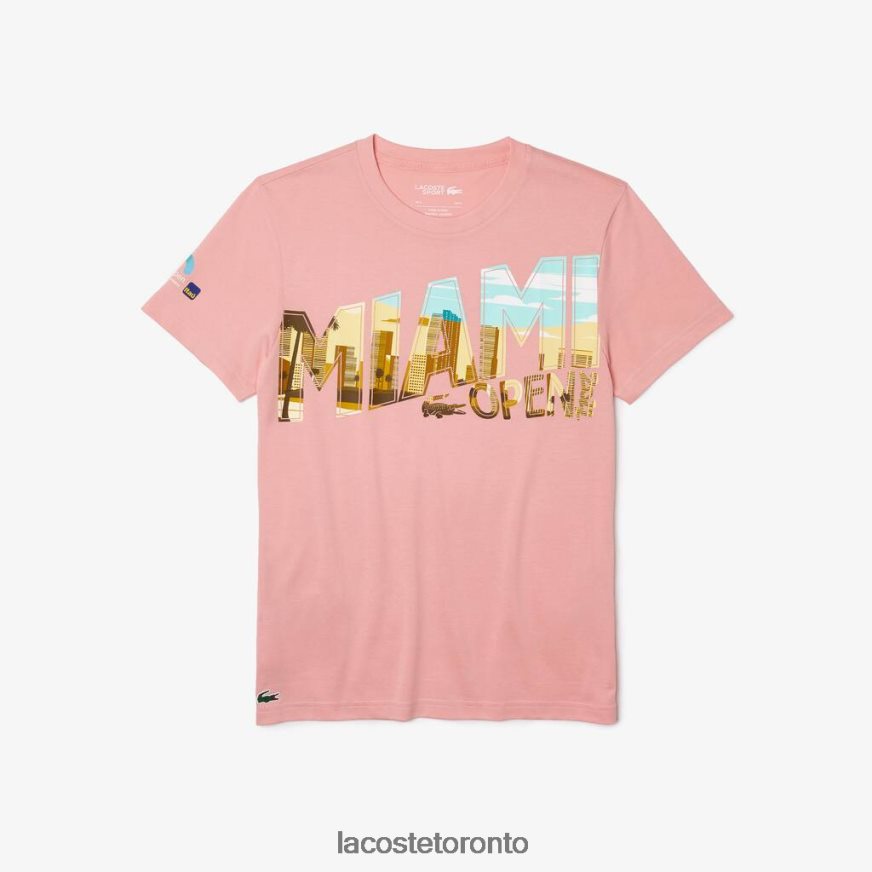 Clothing Lacoste Miami Open Miami Graphic T-shirt Pink Men Z60BPR890