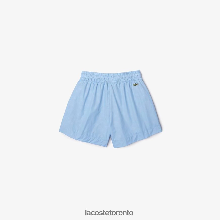 Clothing Lacoste Monogram Print Shorts Blue Women Z60BPR2458