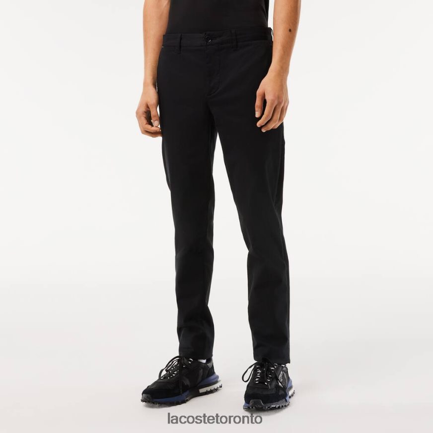 Clothing Lacoste New Classic Slim Fit Stretch Cotton Pants Black Men Z60BPR477