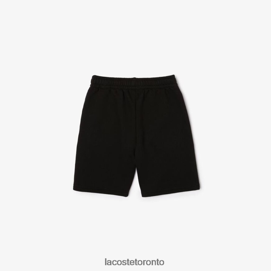 Clothing Lacoste Organic Brushed Cotton Fleece Shorts Black Kids Z60BPR3099