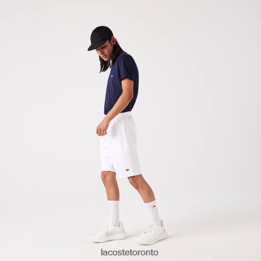 Clothing Lacoste Organic Brushed Cotton Fleece Shorts White Men Z60BPR415