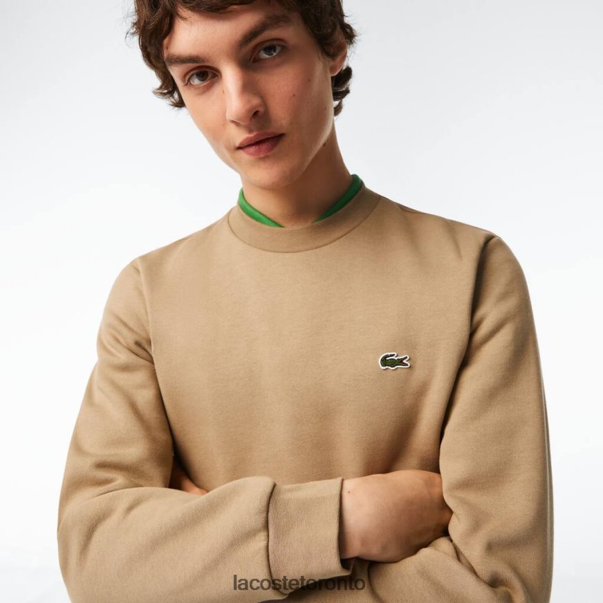 Clothing Lacoste Organic Brushed Cotton Sweatshirt Beige Men Z60BPR289