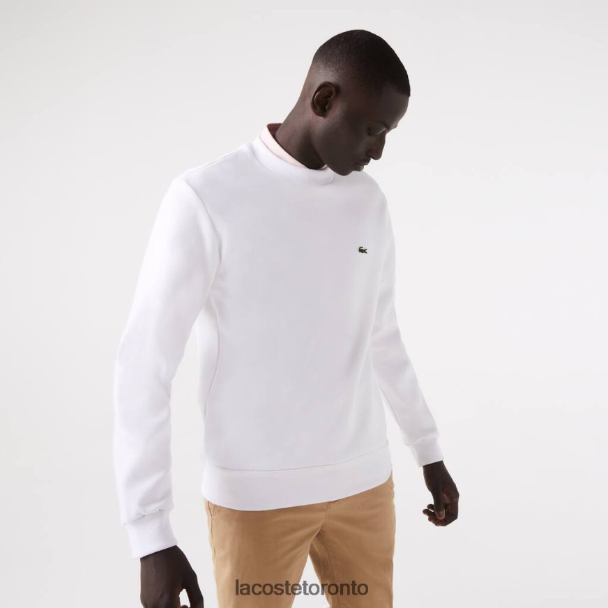 Clothing Lacoste Organic Brushed Cotton Sweatshirt White Men Z60BPR272