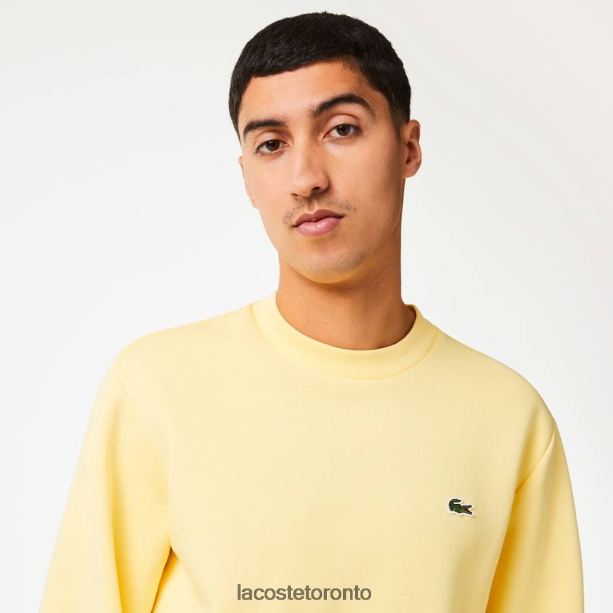 Clothing Lacoste Organic Brushed Cotton Sweatshirt Yellow Men Z60BPR271